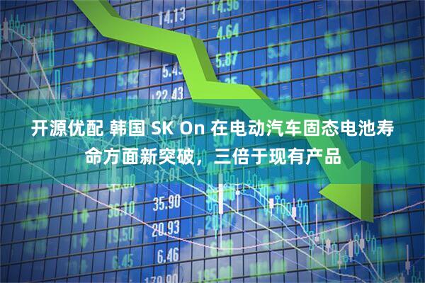 开源优配 韩国 SK On 在电动汽车固态电池寿命方面新突破，三倍于现有产品