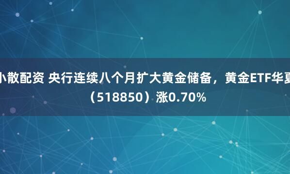小散配资 央行连续八个月扩大黄金储备，黄金ETF华夏（518850）涨0.70%